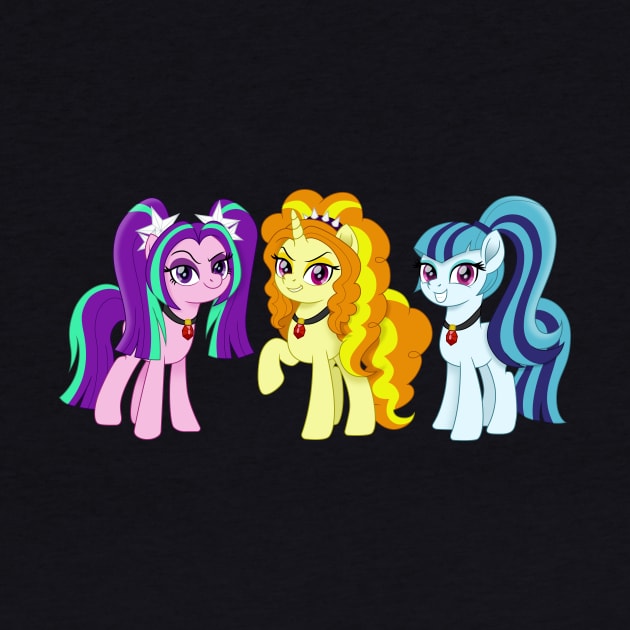 Dazzlings ponies by CloudyGlow